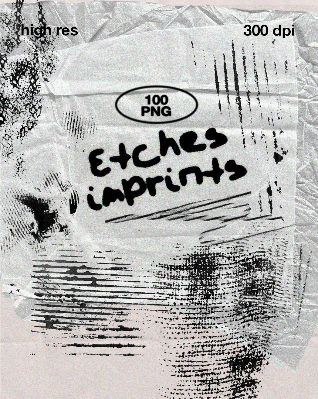 Etches and Imprints - 100+ PNG grunge elements