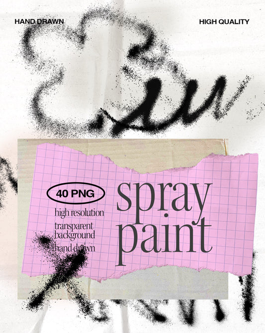Spray Paint Graffiti PNG Elements