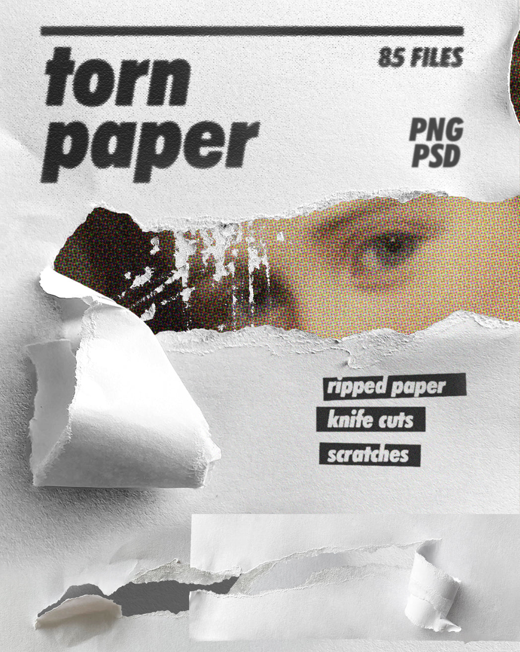 Torn Paper Bundle 85 PNG, PSD