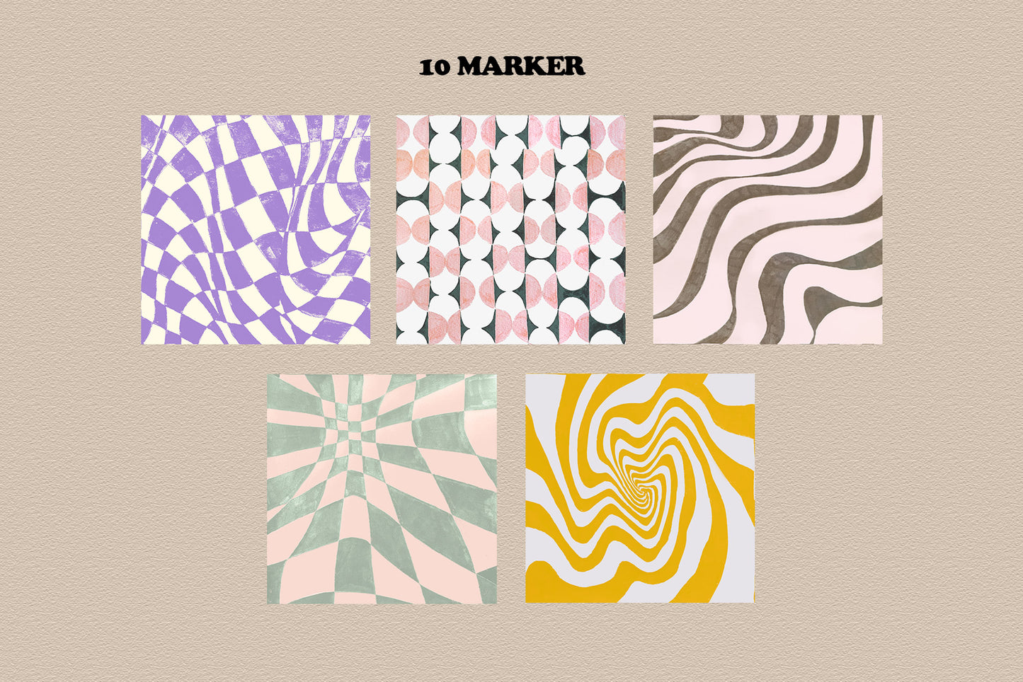 Groovy Abstract Hand-drawn Patterns