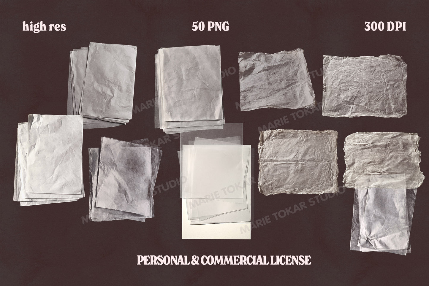 Tracing Paper PNG Bundle