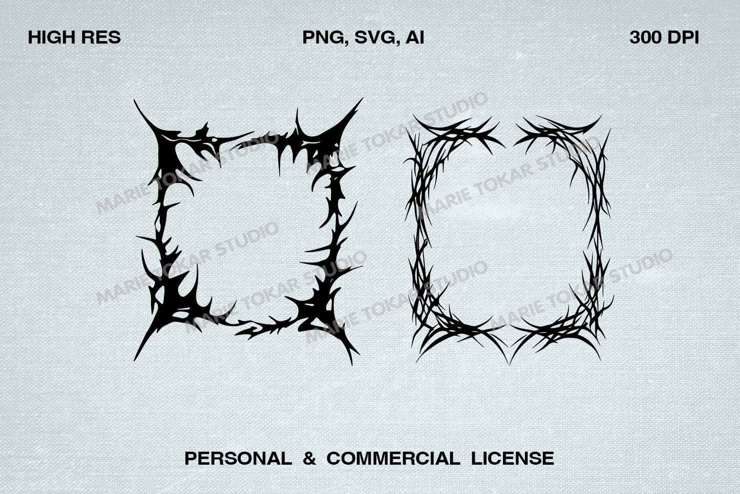 Neo Tribal Tattoo Frames Bundle PNG SVG