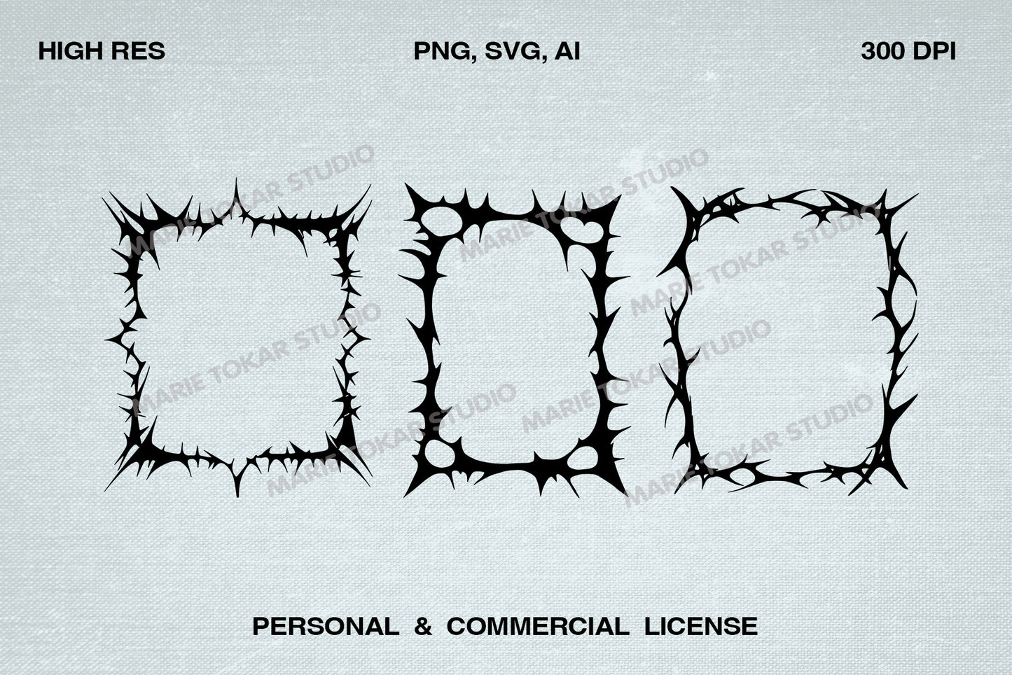 Neo Tribal Tattoo Frames Bundle PNG SVG