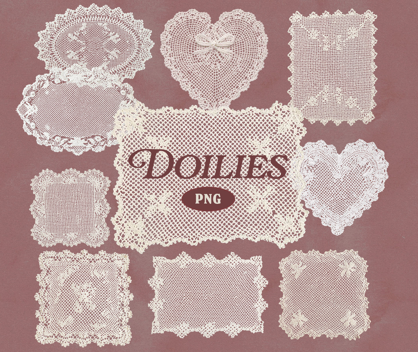 Vintage Lace Doilies Bundle
