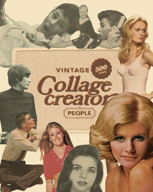 Vintage Retro People Collage Pack vol.2