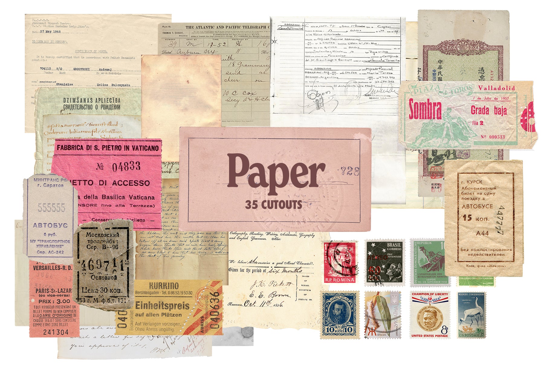 Vintage Collage Paper